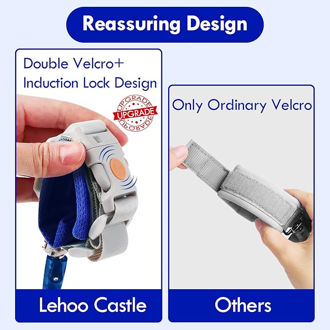 Lehoo Castle Toddler Leash, 4.9ft Kid Leash Wrist - Image 3