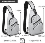 AMJ Crossbody Sling Bag Men Women, Casual Shoulder Backpack, Chest Daypack - Image 2