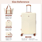 Hoteel 4 Piece Luggage Set Carry on ABS+PC Hard Shell Suitcase - Image 3