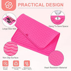Oversize Silicone Heat Resistant Mat, Portable Travel Mat Cover for Curling Irons, Flat Irons, Hair Straightener and Hot Hair Styling Tools(14.2" x 11")