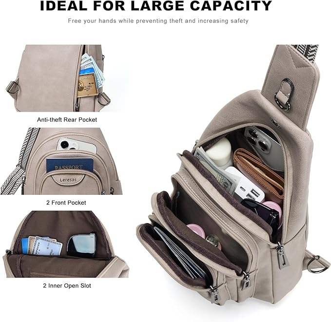 Crossbody Sling Bag for Women Men Anti Theft Cross Body Fanny Pack Belt Bag - Image 4