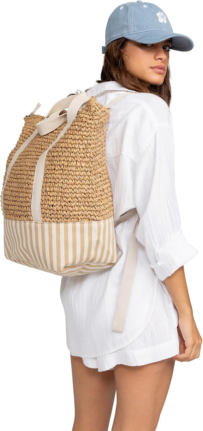 Roxy Women's Beach Tote Bag | Travel | Vacation | Straw | Lightweight | - Image 2