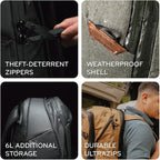 Peak Design Travel Backpack 45L, Expandable 35-45L Design, Rear and Top Access - Image 5