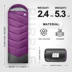 Sleeping Bags for Adults Cold Weather, Waterproof, Lightweight Sleeping Bag for - Image 2
