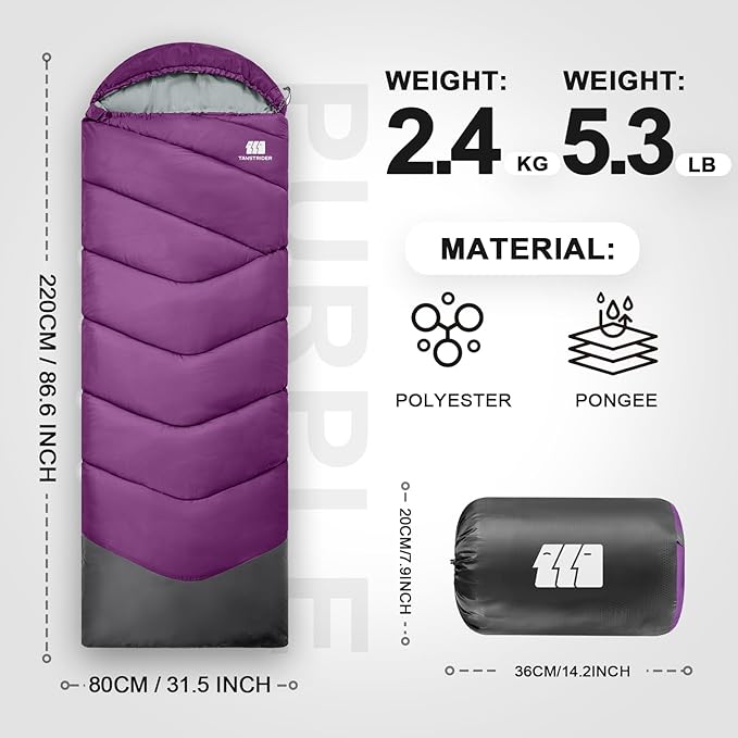 Sleeping Bags for Adults Cold Weather, Waterproof, Lightweight Sleeping Bag for - Image 2