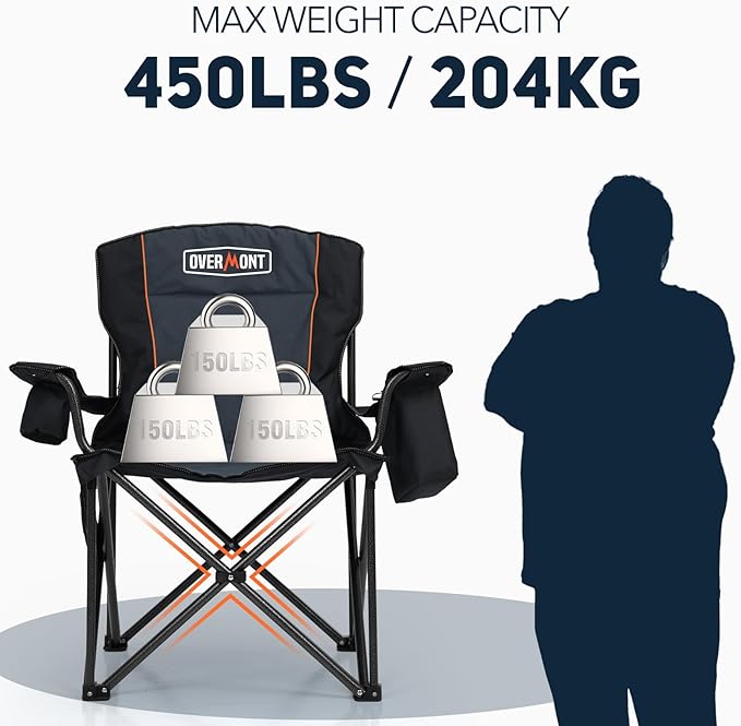 Overmont Oversized Folding Camping Chair - Image 4