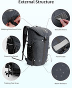 Blue Quartz Hiking Backpack 30L Lightweight Packable Backpack - Image 5