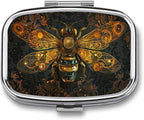 Metal 2 Compartment Pill Organizer Travel Friendly Portable Compact Pill Box by Choosetheproductsyoulike