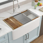 33 White Farm Sink Workstation - Image 2