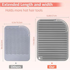 Quccefods 2 Pack Heat Resistant Mat Large Silicone Hot Hair Tools Holder for Curling Irons Flat Iron Hair Styling Tools Mat Portable Vanity Pad