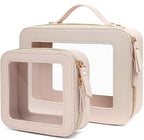 Clear Makeup Bag Small, TSA Approved Portable Toiletry Bag by FFpaw