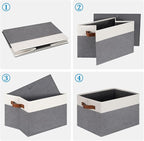 Large Fabric Storage Bins, Foldable Fabric Storage Baskets - Image 5