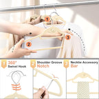 Velvet Felt Stackable Hangers 50 Pack, Non Slip, - Image 4
