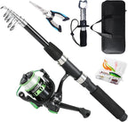 Fishing Rod, 6.9ft Telescopic Fishing Rod and Reel Combo by Tripquips