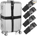 4Pcs Luggage Straps for Suitcase Travel Accessories TSA Approved, 80In Long by Ajmyonsp