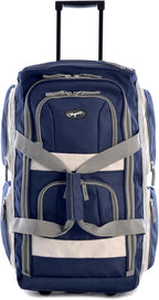 Olympia U.S.A. 29 inch Jumbo Size 8 Pockets Wheeled Rolling Duffel Bag Water by OlympiaUSA