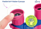 Binoculars for Kids, Girls or Boys Real Kids Binoculars in Vibrant Pink Blue - Image 2