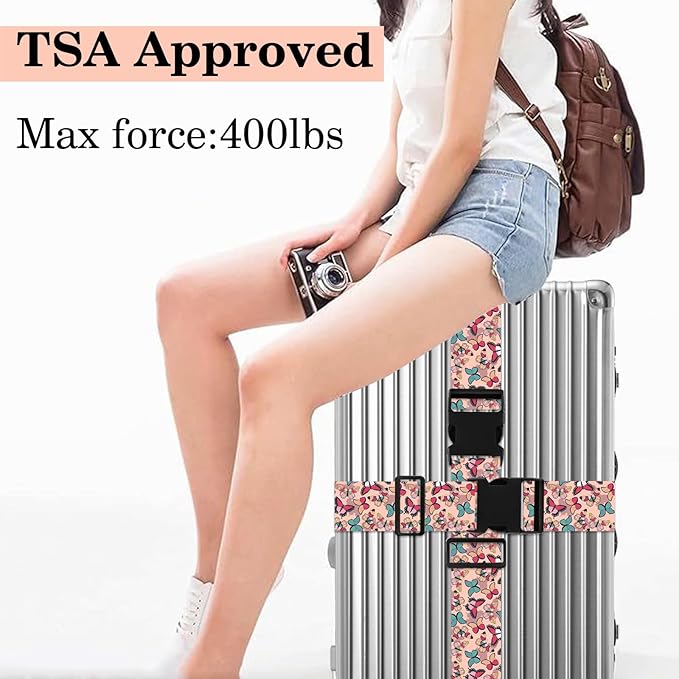 Butterfly Luggage Straps for Suitcases TSA Approved, Luggage Identifiers for - Image 5
