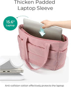 BAGSMART Tote Bag for Women, Lightweight Puffy Tote Bag - Image 4