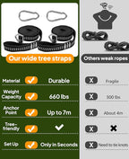 Chihee Cotton Hammock Large Soft Breathable Camping Hammock Holds Up to 660lbs - Image 6