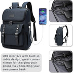 YALUNDISI Vintage Backpack Travel Laptop Backpack - Image 2