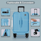 20 Inch Luggage with Spinner Wheels, Expandable Front Opening Suitcase 100% PC - Image 5