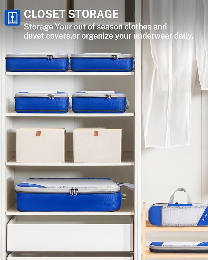 Compression Packing Cubes, Gonex Extensible Storage Mesh Bags Organizers - Image 7