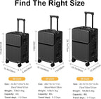 Zipperless Luggage, Polycarbonate Aluminum Hard Shell, Expandable Carry-On - Image 8
