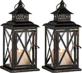 DECORKEY Lantern Decorative Indoor & Outdoor, 2 Pack Large Hanging Candle by DECORKEY