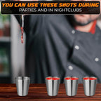 VIKROM 15 Pcs Stainless Steel Shot Glasses - 30ml Tiny Metal Shot Glasses - Image 9