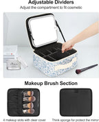 Chomeiu Makeup Bag with LED Mirror, Cute Cosmetic Bags Birthday Gifts - Image 3