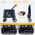 Upgraded 4 Wheels Pet Stroller for Small/Medium Dogs- One Button Fold, - Image 3