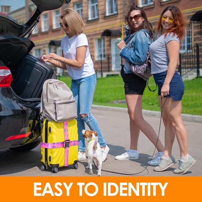 Adjustable Travel Luggage Strap Suitcase Belt Travel Bag Accessories 1.96 in W - Image 5
