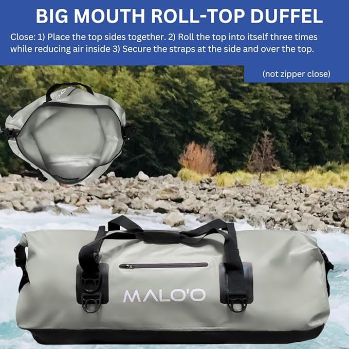 Malo'o Waterproof Roll-Top Duffel - 100L - Keep Gear Dry - Image 2