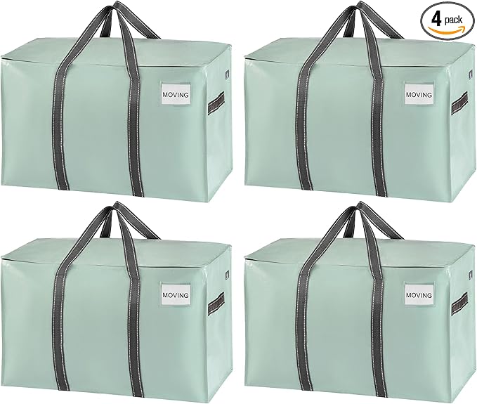 VENO 4 Pack Moving Bags, Heavy Duty, Moving Boxes Alternative, Packing Storage by Veno