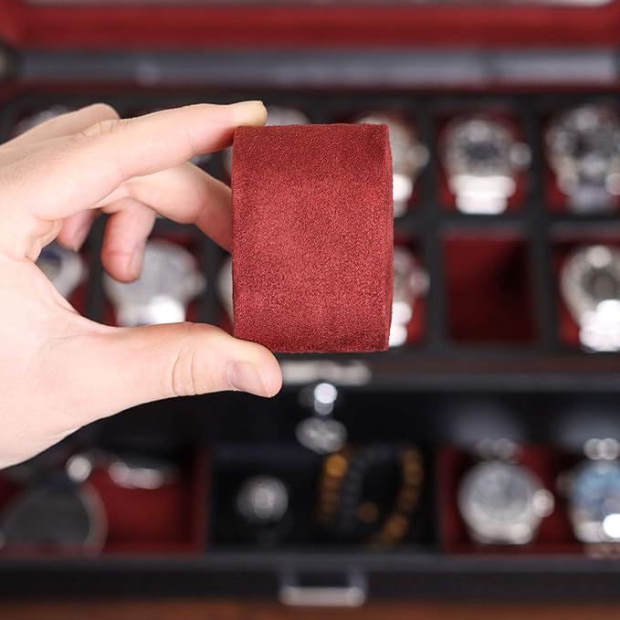 ROTHWELL Gift Set 6 Slot Leather Watch Box and 2 Watch Travel Case - Image 9