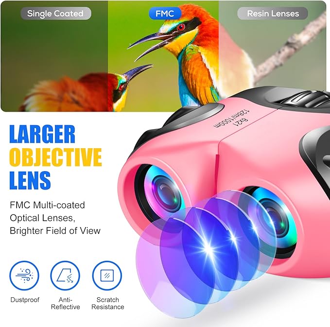 LET'S GO! Binocular for Kids, Compact High Resolution Shockproof Binoculars - Image 4