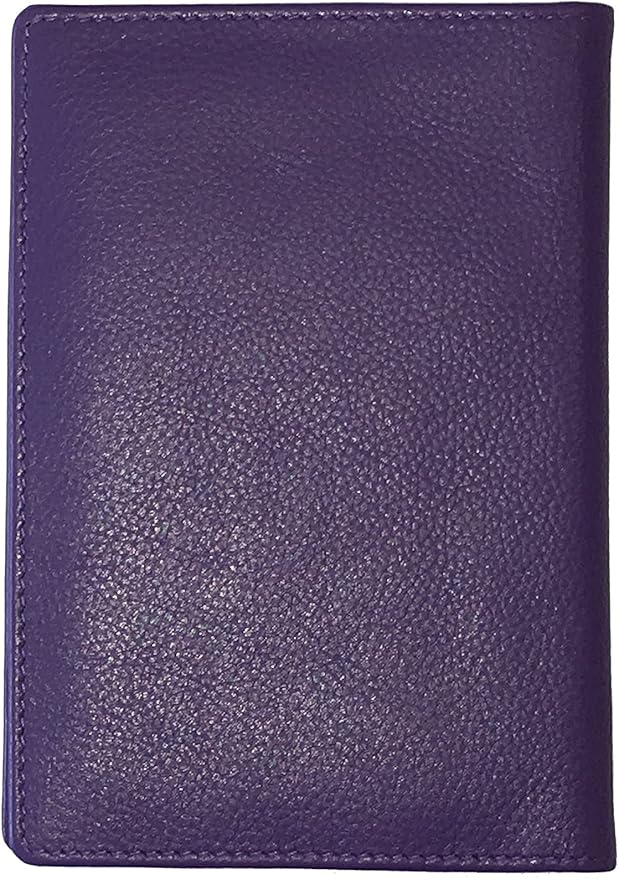 Personalized Monogrammed Dark Purple Leather RFID Passport Wallet - Image 6
