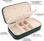 DesignSter Travel Jewelry Box, PU Leather Portable Jewelry Case, Small Jewelry - Image 2