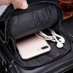 KPYWZER Genuine Leather Shoulder Bag Small Men Messenger Pack Handbag Sling - Image 9