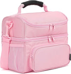 FlowFly Double Layer Cooler Insulated Lunch Bag Adult Lunch Box Large Tote Bag by FlowFly