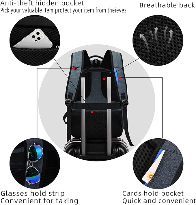 DUSLANG 17 Inch Laptop Backpack - Image 5