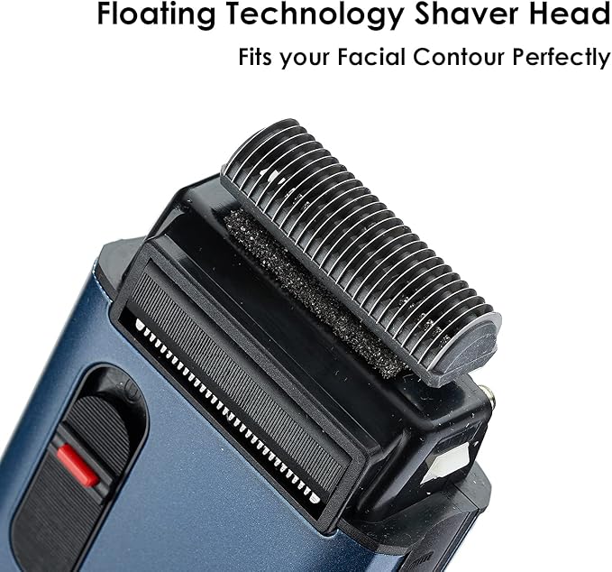 Retro Electric Razor for Men, Rechargeable Mens Gold Foil Shavers, Travel - Image 3