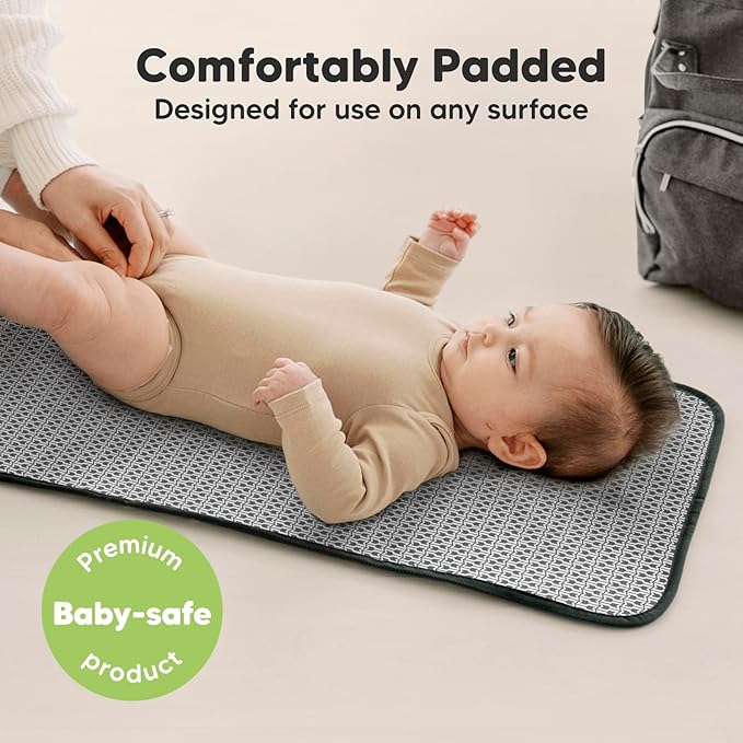 KeaBabies Portable Diaper Changing Pad, Easy Wipe Clean - Image 5