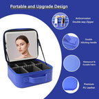 Makeup Bag with Led Mirror, Travel Makeup Organizer with 3 Color Setting & 10X - Image 4