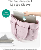 BAGSMART Tote Bag for Women, Lightweight Puffy Tote Bag - Image 4