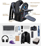 Backpack for Men Women, School Backpack, Large Quilted College Bookbag for Men - Image 3