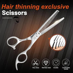 High-end Professional Hair Scissors Thinning Shears Barber Hair Cutting Teeth Shears Hairdressing Texturizing Scissor 6 Inch Stainless Steel Alloy For Women Men Kids Salon Hairdresser & Home