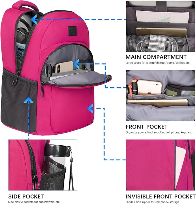 LARIPOP Travel Laptop Backpack, 15.6 Inch Business Laptop backpack - Image 2