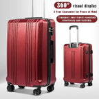 Coolife Luggage Expandable Suitcase PC+ABS 3 Piece Set - Image 2